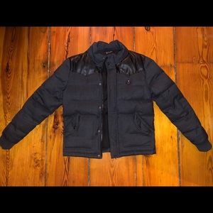 The Kooples Sport Leather Puffer Down Jacket